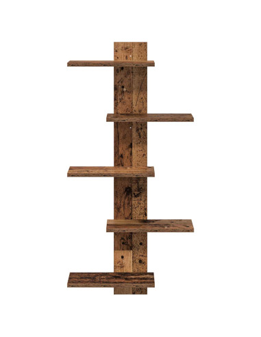 Mensola a muro flottante Legno antico 48,5 x 15 x 101 cm