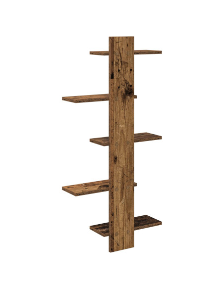 Mensola a muro flottante Legno antico 48,5 x 15 x 101 cm