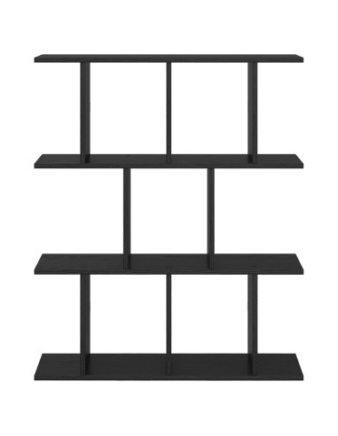 Scaffale da parete Rovere Nero 80 x 20 x 96 cm
