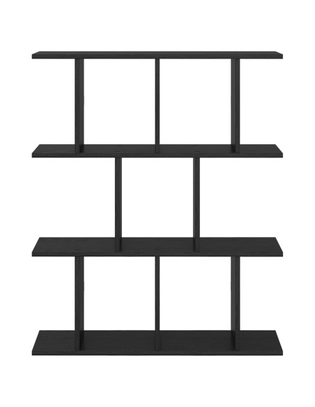 Scaffale da parete Rovere Nero 80 x 20 x 96 cm