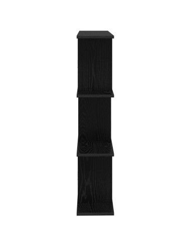 Scaffale da parete Rovere Nero 80 x 20 x 96 cm