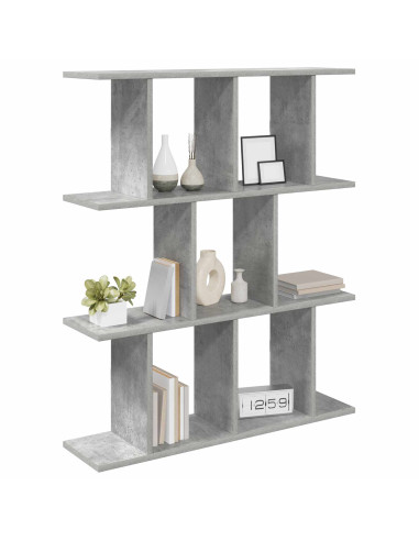 Scaffale da parete Grigio Cemento 80 x 20 x 96 cm