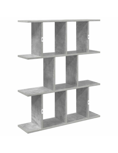 Scaffale da parete Grigio Cemento 80 x 20 x 96 cm