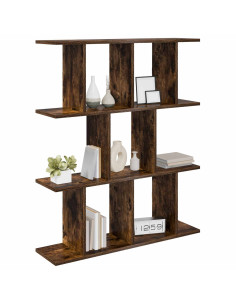 Scaffale da parete Rovere Fumo 80 x 20 x 96 cm 2