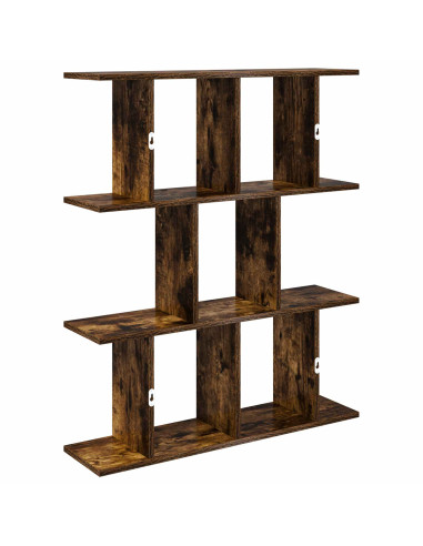 Scaffale da parete Rovere Fumo 80 x 20 x 96 cm
