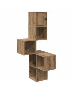Mensola Angolare da Parete Rovere Artigianale 48 x 48 x 120 cm