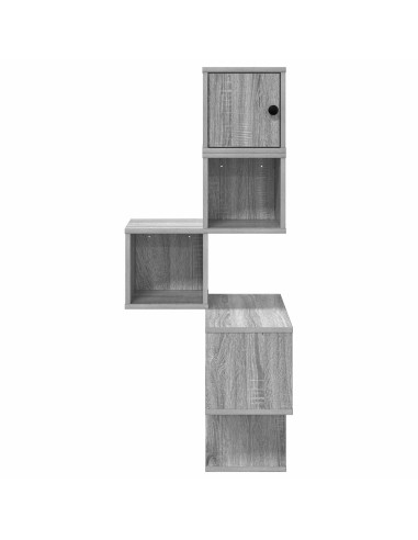 Mensola Angolare da Parete Sonoma grigio 48 x 48 x 120 cm
