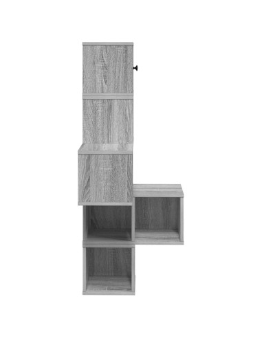 Mensola Angolare da Parete Sonoma grigio 48 x 48 x 120 cm