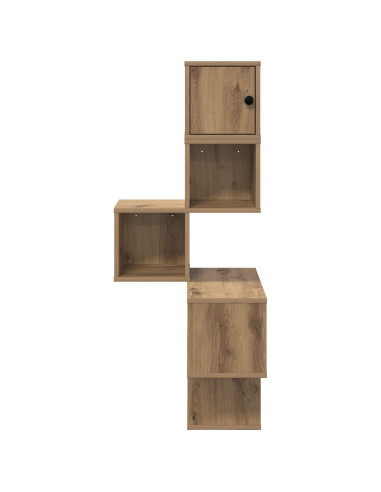 Mensola Angolare da Parete Rovere Artigianale 48 x 48 x 120 cm
