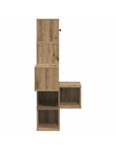 Mensola Angolare da Parete Rovere Artigianale 48 x 48 x 120 cm