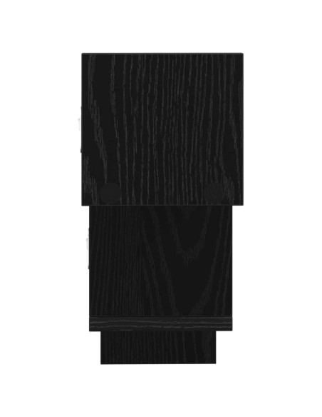 Scaffale da parete Rovere Nero 48 x 15 x 42 cm