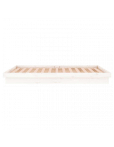 Giroletto con LED Bianco 140x200 cm in Legno Massello