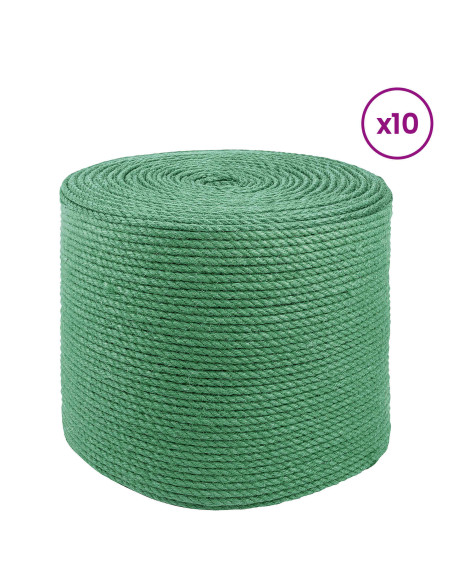 Corda di Juta 10 pcs Verde 100% juta Tossa