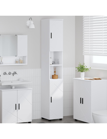 Mobile da Bagno con archiviazione Bianco 30 x 35 x 192 cm