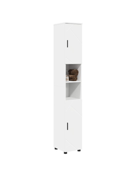 Mobile da Bagno con archiviazione Bianco 30 x 35 x 192 cm