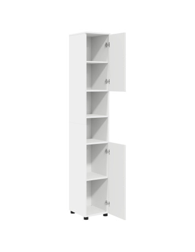 Mobile da Bagno con archiviazione Bianco 30 x 35 x 192 cm