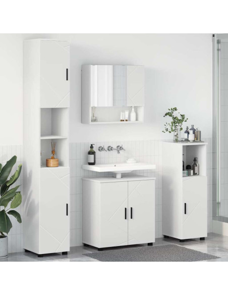 Set di mobili per il bagno Montaggio a parete 4 pcs Bianco
