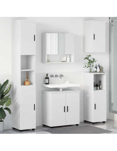 Set di mobili per il bagno Montaggio a parete 5 pcs Bianco