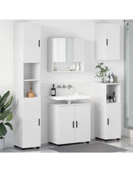 Set di mobili per il bagno Montaggio a parete 5 pcs Bianco
