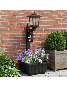 Applique con Vaso with LED Bulb Nero 29 x 28 x 74 cm ABS e PP