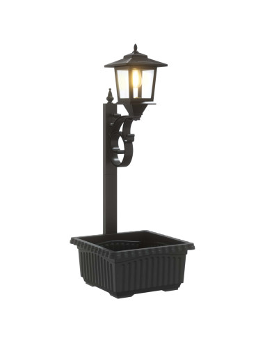 Applique con Vaso with LED Bulb Nero 29 x 28 x 74 cm ABS e PP