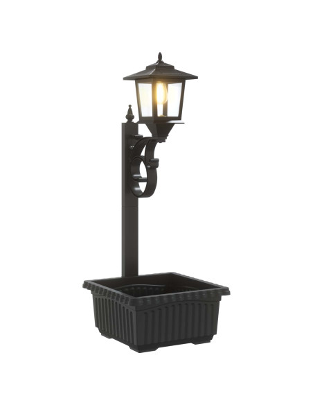 Applique con Vaso with LED Bulb Nero 29 x 28 x 74 cm ABS e PP