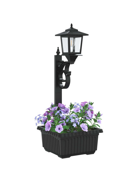 Applique con Vaso with LED Bulb Nero 29 x 28 x 74 cm ABS e PP