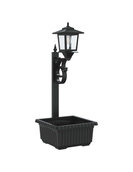 Applique con Vaso with LED Bulb Nero 29 x 28 x 74 cm ABS e PP