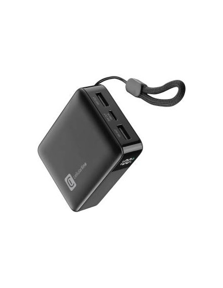 Cellularline Powerbank Mini 10000mAh Lcd Fast 20w 2 Usb-C/1 Usb-A