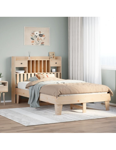 Letto senza Materasso 135x190 cm in Legno Massello di Pino