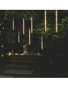 Luci Meteoriche 8 pz 50 cm Colorate 288 LED Interni Esterni