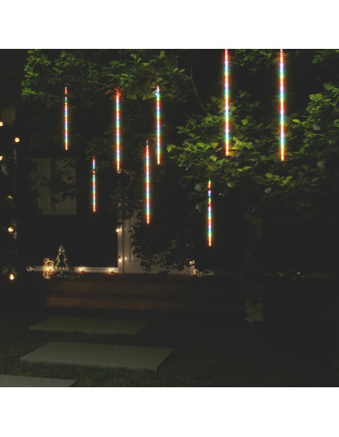 Luci Meteoriche 8 pz 50 cm Colorate 288 LED Interni Esterni