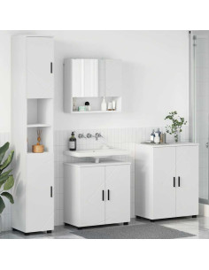 Set di mobili per il bagno Montaggio a parete 4 pcs Bianco