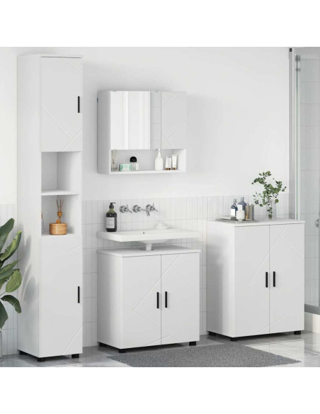 Set di mobili per il bagno Montaggio a parete 4 pcs Bianco