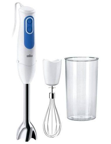 Braun Frullatore ad Immersione MQ3005WH 2 Velocit 700W Bianco/Blu