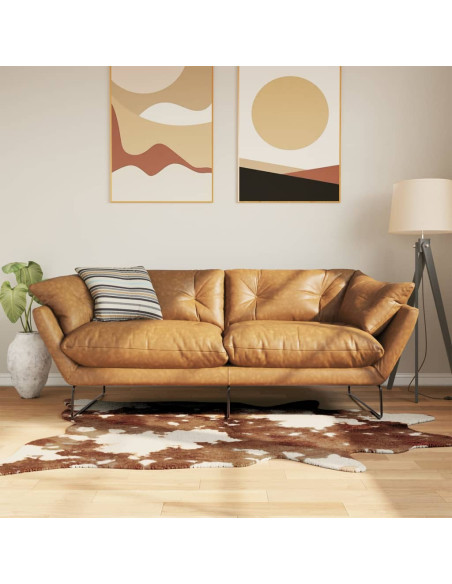 Tappeto Marrone e Bianco 120x170cm Mucca Lavabile