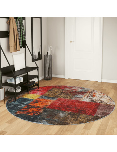 Tappeto Lavabile Multicolore Ø 200 cm Antiscivolo
