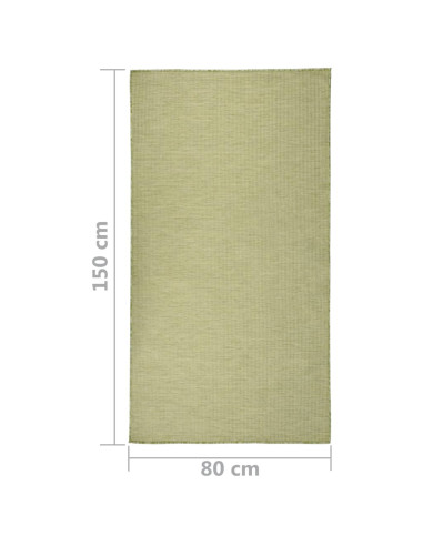 Tappeto da Esterni a Tessitura Piatta 80x150 cm Verde