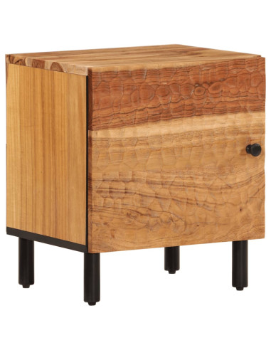 Comodini 2pz 40x33x46 cm in Legno Massello di Acacia