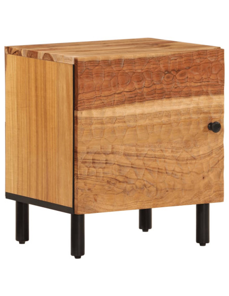 Comodini 2pz 40x33x46 cm in Legno Massello di Acacia