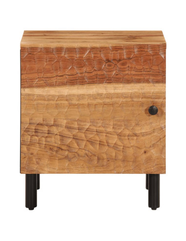 Comodini 2pz 40x33x46 cm in Legno Massello di Acacia