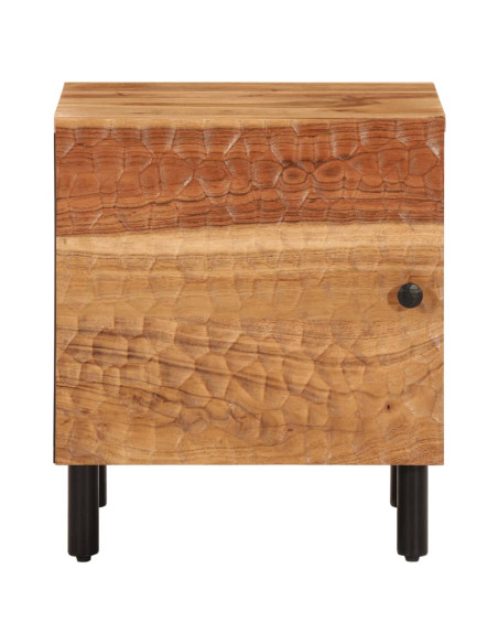 Comodini 2pz 40x33x46 cm in Legno Massello di Acacia