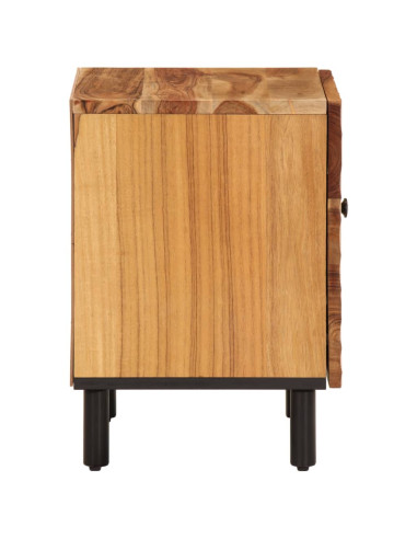 Comodini 2pz 40x33x46 cm in Legno Massello di Acacia