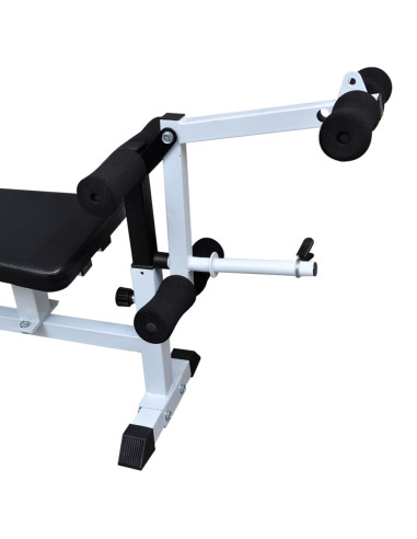 Panca Multifunzione con Bilanciere e Set di Manubri 90 kg