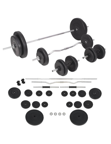 Panca Reclinabile con Rack Bilanciere e Set Manubri 90 kg