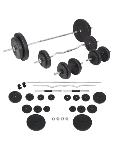 Panca Reclinabile con Rack Bilanciere e Set Manubri 90 kg