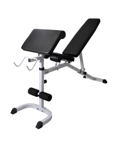 Panca Multifunzione con Rack Bilanciere e Set Manubri 90 kg