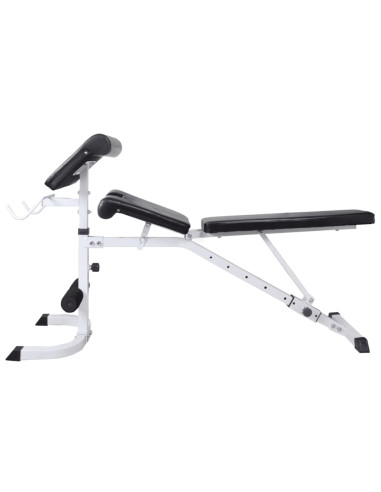 Panca Multifunzione con Rack Bilanciere e Set Manubri 90 kg