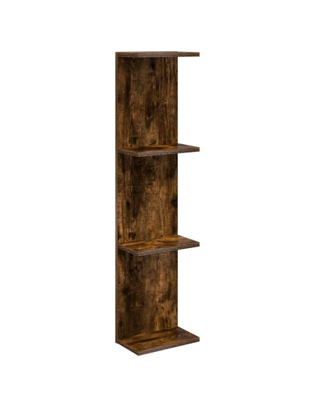Scaffale da parete Rovere Fumo 25 x 15 x 100 cm