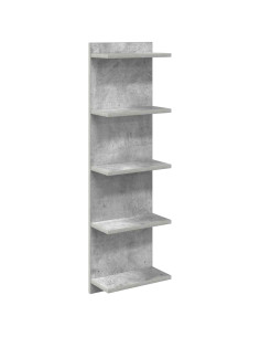 Scaffale da parete Grigio Cemento 30 x 15 x 100 cm